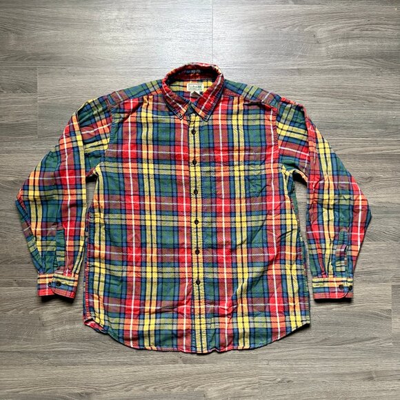 L.L. Bean Men's Scotch Plaid Flannel Shirt - Multicoloured - Picture 1 of 15